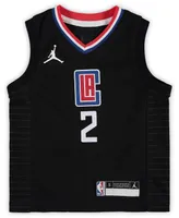 Preschool Girls and Boys Kawhi Leonard Black La Clippers 2020/21 Fast Break Replica Jersey - Statement Edition