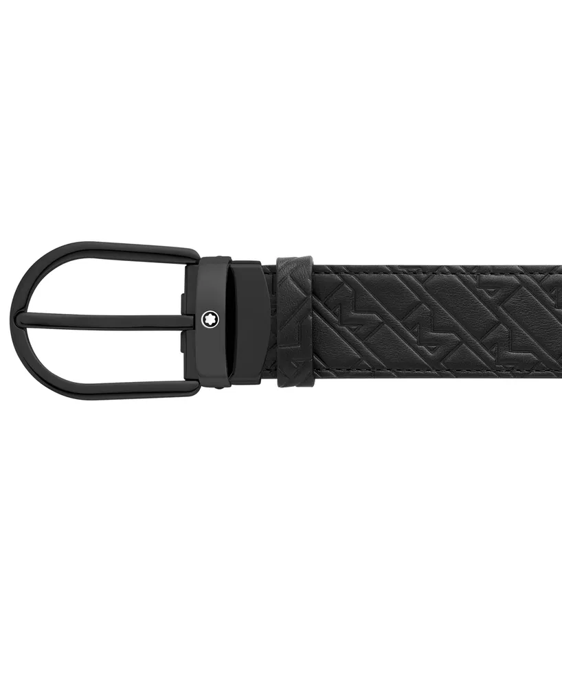 Montblanc Men's Horseshoe Buckle Leather Belt