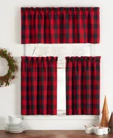 Farmhouse Living Holiday Buffalo Check Window Curtain Tier Set, 2 Piece