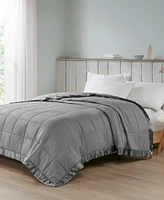 Madison Park Cambria Oversized Down Alternative Blanket with Satin Trim