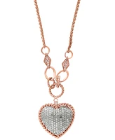 D'Oro by Effy Diamond Pave Heart Pendant (3/4 ct. t.w.) 14k Gold or Rose