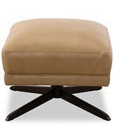 Closeout! Jarence 36" Leather Ottoman, Created for Macy's