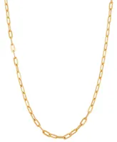 Italian Gold Paperclip Link 20" Chain Necklace in 10k Gold