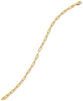 Italian Gold Paperclip Link Chain Bracelet in 10k Gold