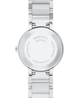 Movado Sapphire Women's Swiss Diamond (1/20 ct. t.w.) Silver-Tone Bracelet Watch 28mm