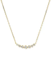 Diamond Graduated Collar Necklace (1/4 ct. t.w.) in 14k White or Yellow Gold, 16" + 2" extender