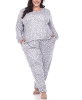 White Mark Plus Leopard Lounge Set, 2-Piece