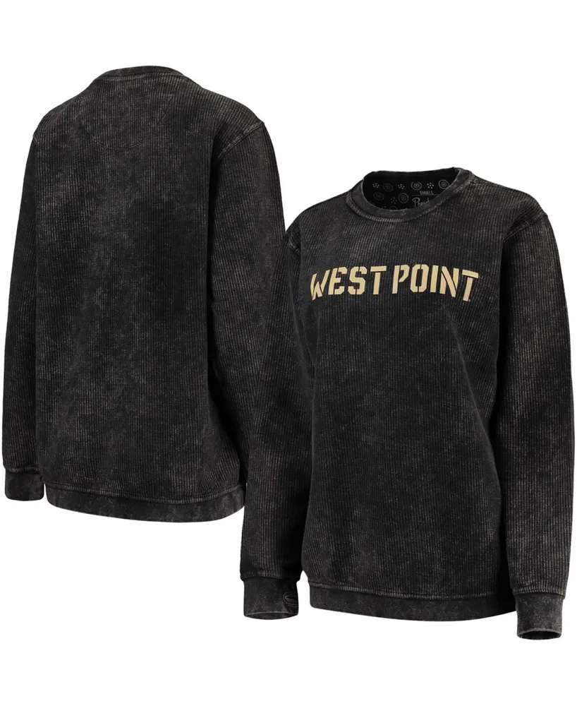 Women's Pressbox Navy Virginia Cavaliers Comfy Cord Vintage Wash Basic Arch  Pullover Sweatshirt