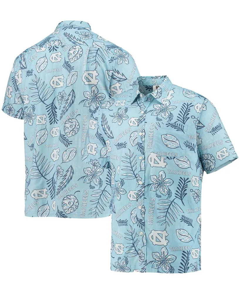 Men's Carolina Blue North Carolina Tar Heels Vintage-Like Floral Button-Up Shirt