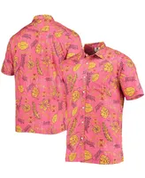 Men's Wes & Willy Cardinal Distressed Iowa State Cyclones Vintage-Like Floral Button-Up Shirt