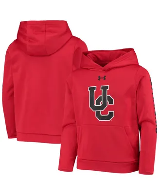 Big Boys and Girls Red Cincinnati Bearcats Fleece 2-Hit Pullover Hoodie