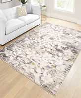 Orian Gemstones Asian Garden 5'3" x 7'6" Area Rug - Silver