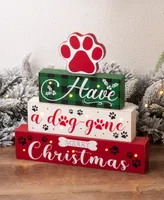 Glitzhome Lighted Wooden Pet Block Word Sign, 12"