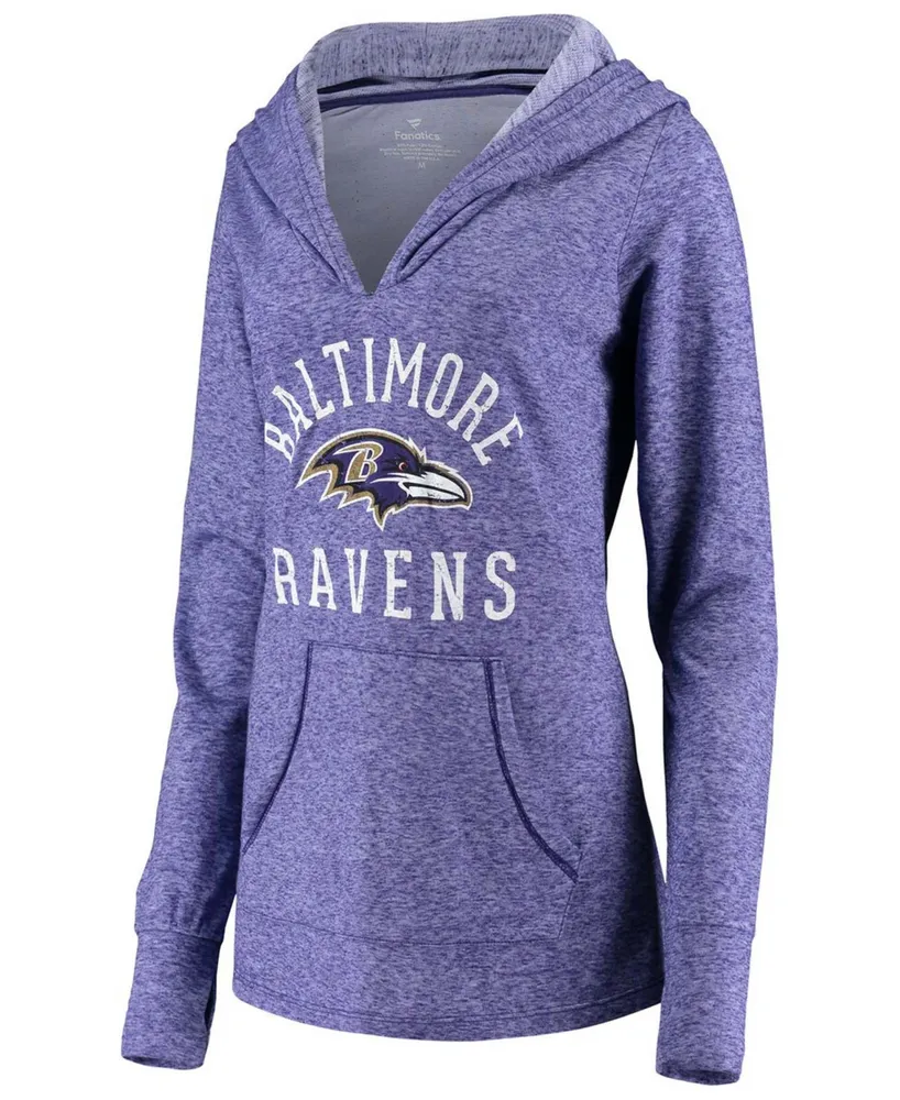 Women's Purple Baltimore Ravens Doubleface Slub Pullover Hoodie