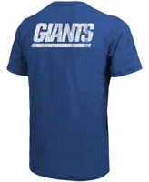 New York Giants Tri-Blend Pocket T-shirt - Heathered Royal