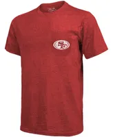 San Francisco 49Ers Tri-Blend Pocket T-shirt - Scarlet