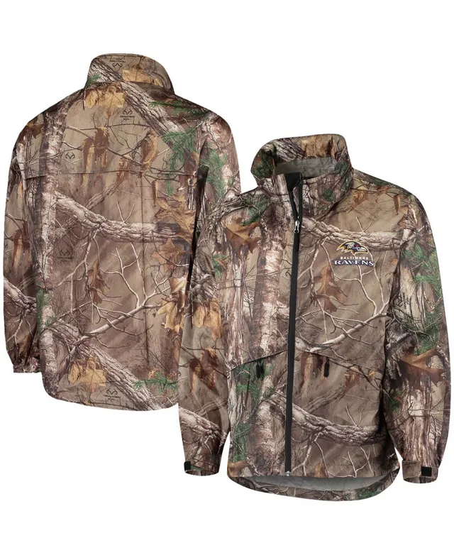 Dunbrooke Men's Realtree Camo Seattle Seahawks Sportsman Waterproof Packable Full-Zip Jacket Green Camo