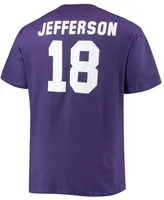 Men's Big and Tall Justin Jefferson Purple Minnesota Vikings Player Name Number T-shirt