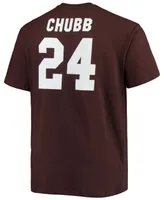 Men's Big and Tall Nick Chubb Brown Cleveland Browns Player Name Number T-shirt