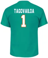 Men's Big and Tall Tua Tagovailoa Aqua Miami Dolphins Eligible Receiver Iii Name Number T-shirt