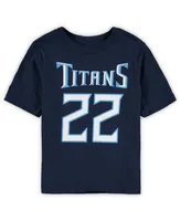 Preschool Boys and Girls Navy Derrick Henry Tennessee Titans Mainliner Player Name Number T-shirt