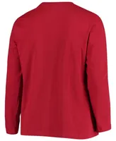 Women's Plus Cardinal Arizona Cardinals Primary Logo Long Sleeve T-shirt
