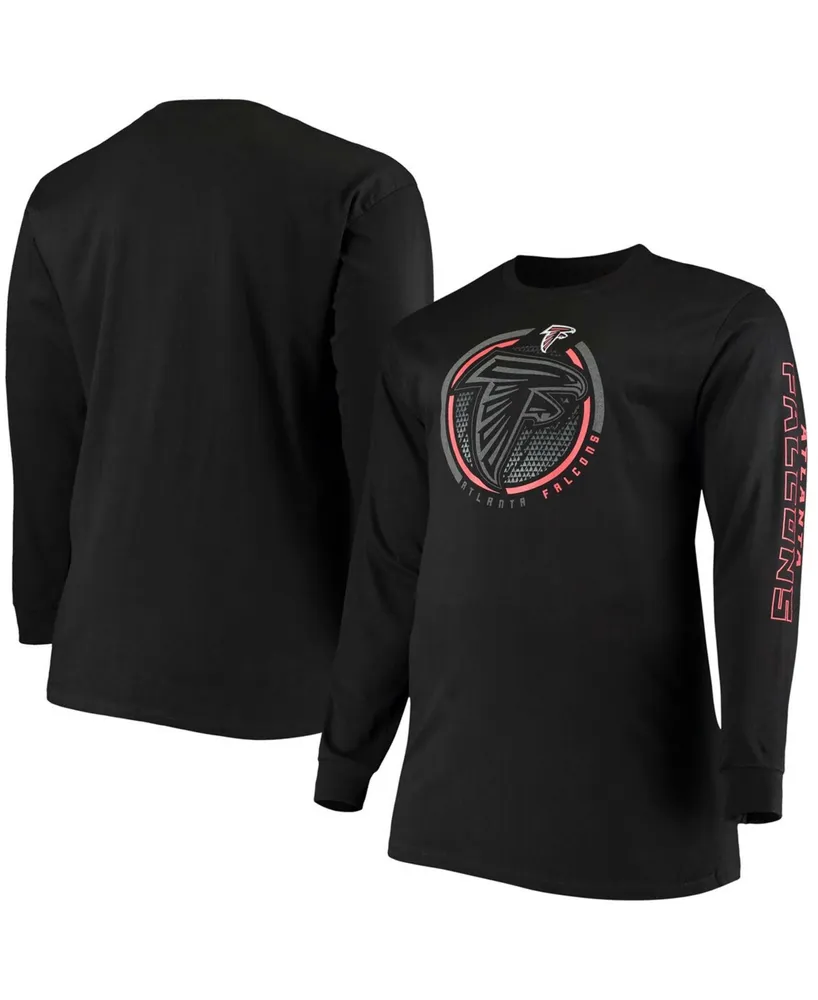 Men's Big and Tall Black Atlanta Falcons Color Pop Long Sleeve T-shirt