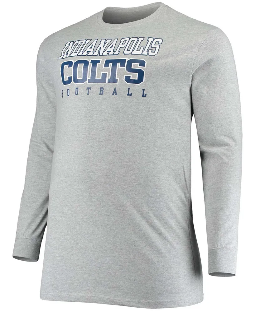 Men's Big and Tall Heathered Gray Indianapolis Colts Practice Long Sleeve T-shirt