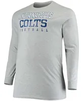 Men's Big and Tall Heathered Gray Indianapolis Colts Practice Long Sleeve T-shirt