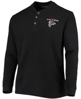 Men's Black Atlanta Falcons Maverick Thermal Henley Long Sleeve T-shirt