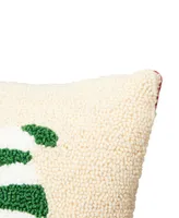 Glitzhome Hooked Christmas Gnomes Pillow