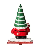 Glitzhome 3 Piece Resin Gnomes Stocking Holder Set, 7.5''