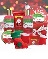 Lovery Cherry Twinkle Bell Christmas Gift Set, Bath and Body Care Package, 8 Piece