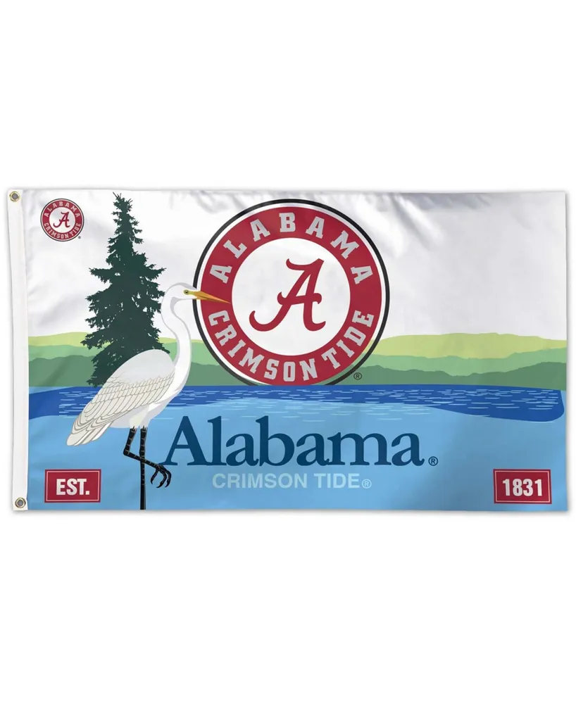 Multi Alabama Crimson Tide Alabama State License Plate One-Sided 3' x 5' Flag