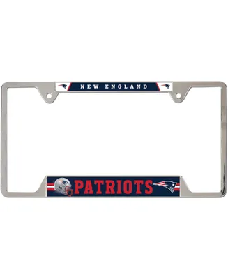Multi New England Patriots Chrome Plated Metal License Plate Frame