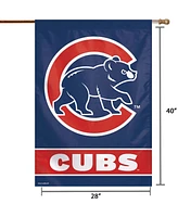 Multi Chicago Cubs 28" x 40" C Bear Logo Single-Sided Vertical Banner