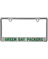 Multi Green Bay Packers Metal Frame Acrylic Bottom Inlaid Mirror License Plate Frame