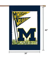 Multi Michigan Wolverines 28" x 40" Double-Sided House Flag