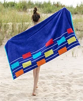 Superior Neon Tiles Oversized Beach Towel