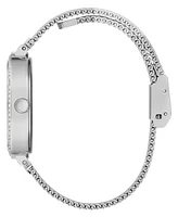 Guess Women's Silver-Tone Stainless Steel Mesh Bracelet Watch 32mm