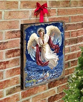 Designocracy Peace on Earth Wood Handcrafted Wall Home Decor, 12" x 9"