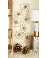 Modern Floral Wall Decor - Gold