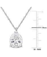 Lab-Created Moissanite Pear-Cut 17" Pendant Necklace (3-1/4 ct. t.w.) in 14k White Gold