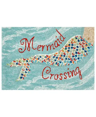 Liora Manne Front Porch Indoor/Outdoor Mermaid Crossing 2' x 3' Area Rug