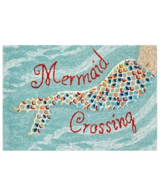 Liora Manne Front Porch Indoor Outdoor Mermaid Crossing Area Rug