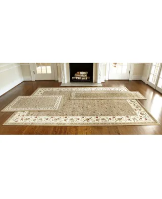 Km Home Area Rug Set, Roma Collection 3 Piece Set Floral