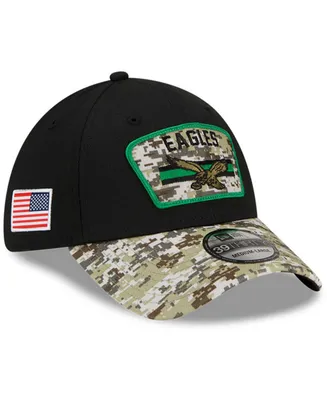 Men's Black-Camouflage Philadelphia Eagles 2021 Salute To Service Historic Logo 39THIRTY Flex Hat - Black