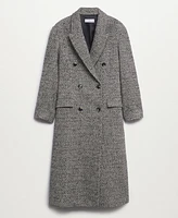 Mango Women's Buttoned Wool Coat