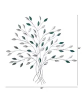 Hand-Painted Tree of Life Wall Art Decor, 30" x 30" - Silver