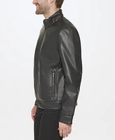 Cole Haan Men's Faux-Leather Motto Jacket